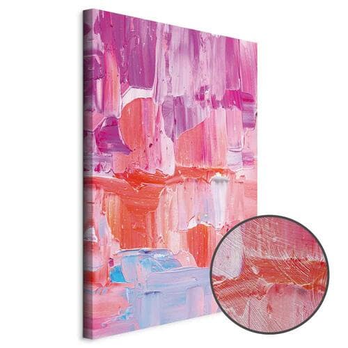 Canvas print Kolorowe Kontrasty - energetyczne przejścia barw w odcieniach różu 40×60 cm, standard canvas