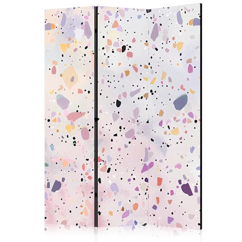 Parawan Lastriko w stylu confetti - fioletowo-różowy - kolorowy wzór 135×172 cm, akustyczny