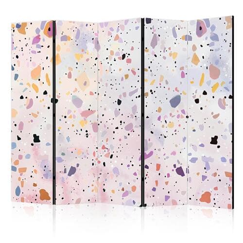 Parawan Lastriko w stylu confetti - fioletowo-różowy - kolorowy wzór 225×172 cm, jednostronny