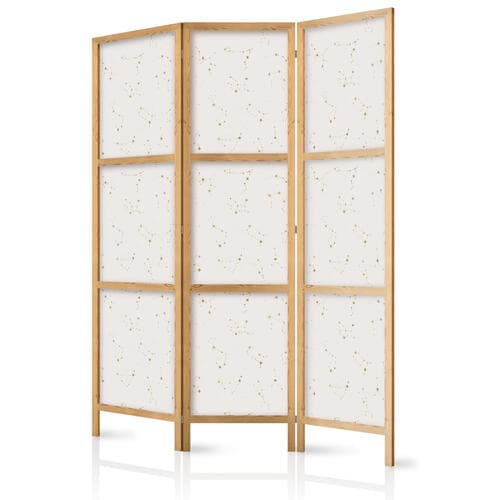 Japanese room divider Gwiezdna Mapa - delikatne konstelacje w ciepłych odcieniach 135×172 cm, Japanese