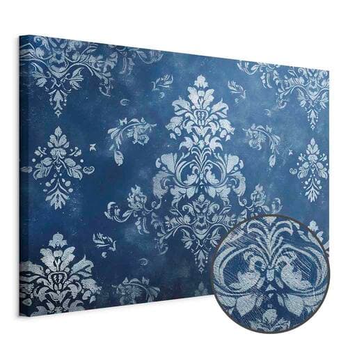 Картина на полотні Ornament retro dekoracyjny motyw w przetartych błękitach 60×40 см, стандартне полотно