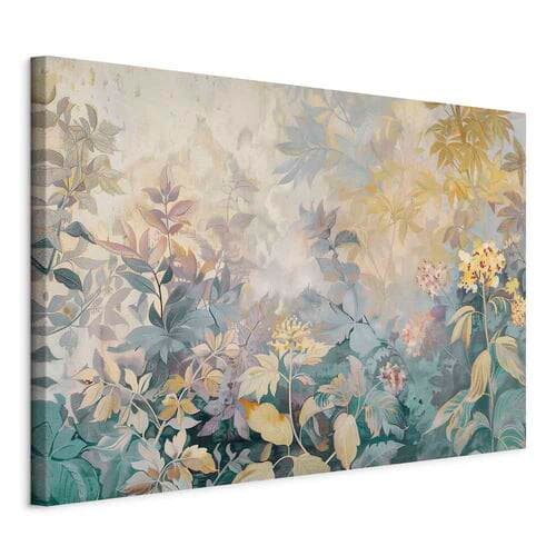 Картина на холсте Gobelinowy wzór z łąką i kwiatami kilim z wiosennym motywem 90×60 см, стандартный холст