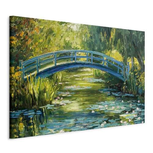 Obraz XXL Impresjonistyczny mostek - obraz mostu na malowniczym tle 130×87 cm