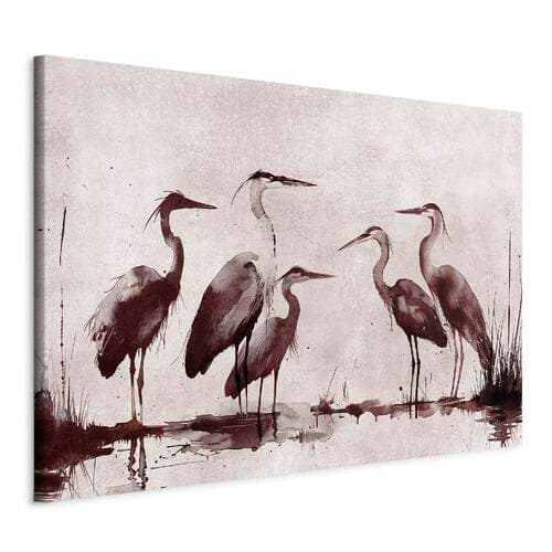 XXL canvas print Czaple malowane tuszem 240×160 cm