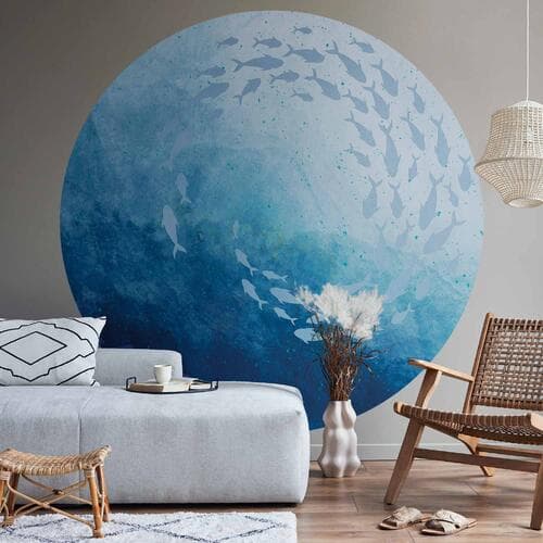 Fototapeta okrągła Morska toń 140×140 cm, materiał samoprzylepny