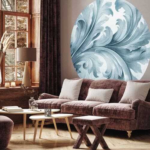 Fototapeta okrągła Kamienny ornament w stylu barokowym 180×180 cm, materiał samoprzylepny