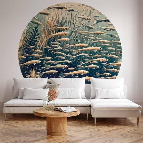Fototapeta okrągła Oceaniczna przyroda 140×140 cm, materiał samoprzylepny