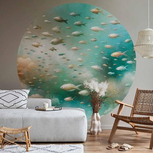 Fototapeta okrągła Oceaniczne piękno 140×140 cm, materiał samoprzylepny