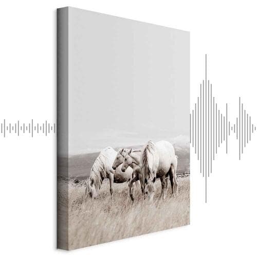 Картина на холсте Białe konie 60×90 см, стандартный холст