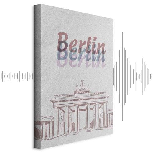 Картина на холсте Berlin w akwarelach 60×90 см, стандартный холст