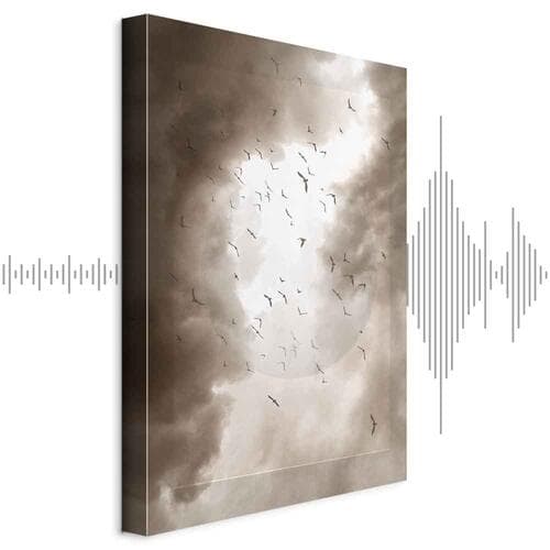 Leinwandbild Ptaki w chmurach 60×90 cm, Standardleinwand