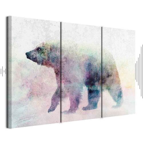 Canvas print Samotny niedźwiedź 90×60 cm, standard canvas