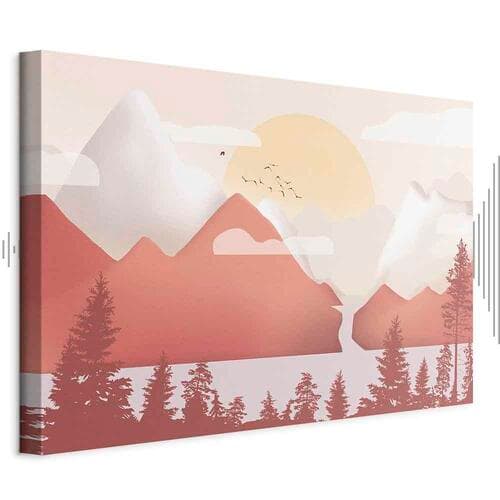 Canvas print Krajobraz o zachodzie szeroki 120×80 cm, standard canvas