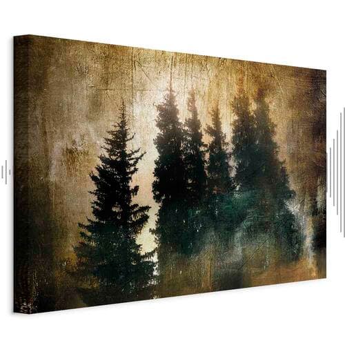 Leinwandbild Dostojne świerki szeroki 60×40 cm, Standardleinwand