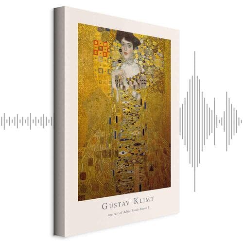 Canvas print Gustav Klimt - Portrait of Adele Bloch 60×90 cm, standard canvas