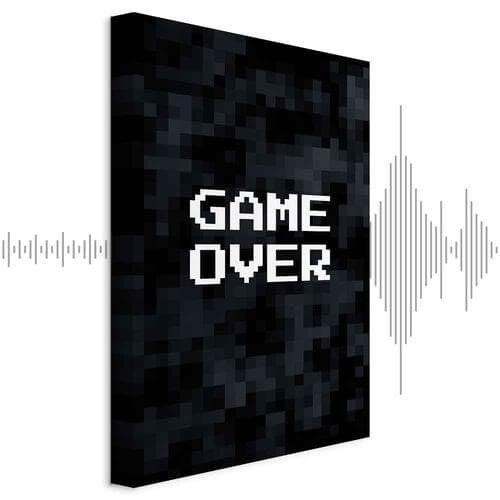 Obraz na płótnie Game Over w pikselach 80×120 cm, płótno standard