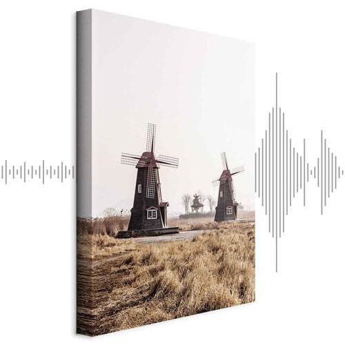 Leinwandbild Drewniany wiatrak 60×90 cm, Standardleinwand