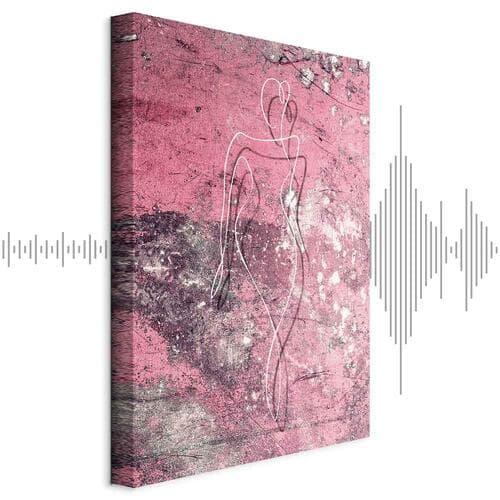 Leinwandbild Postać na różowym tle - kobieca sylwetka w marmurze 40×60 cm, Standardleinwand