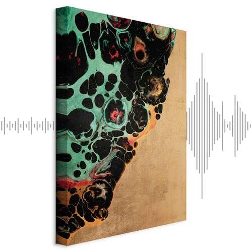 Canvas print Kompozycja mikro kształtów - abstrakcyjne formy barw 80×120 cm, standard canvas