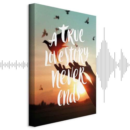Картина на полотні A True Love Story Never Ends 40×60 см, стандартне полотно