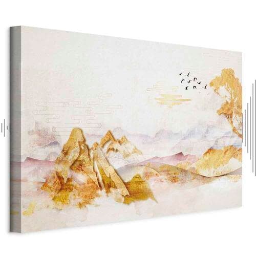 Leinwandbild Złote góry szeroki 120×80 cm, Standardleinwand