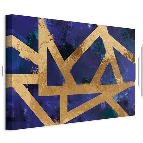 Leinwandbild Złota geometria szeroki 120×80 cm, Standardleinwand