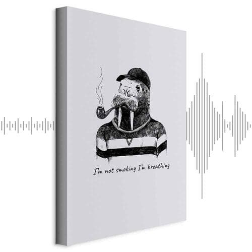 Картина на полотні I'm not smoking. I'm breathing 80×120 см, стандартне полотно