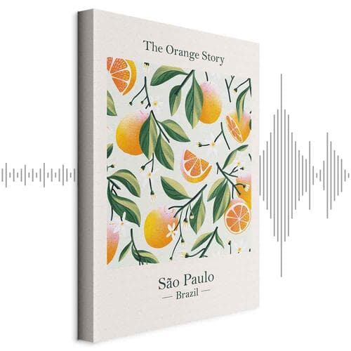 Картина на холсте The Orange Story 40×60 см, стандартный холст