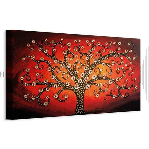 Canvas print Ogniste drzewo wąski 150×50 cm, standard canvas