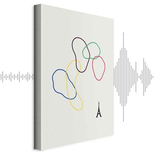 Leinwandbild Kolorowe koła- grafika cyfrowa - minimalizm 40×60 cm, Standardleinwand