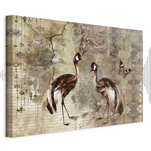 Canvas print Żurawie retro szeroki 30×20 cm, standard canvas
