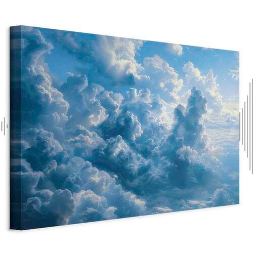 Leinwandbild Ocean w powietrzu: Falujące chmury odbijające światło poranka 30×20 cm, Standardleinwand