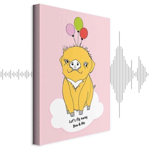Картина на холсте Podniebna świnka 20×30 см, стандартный холст