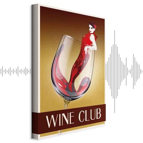 Obraz na płótnie Wine Club 20×30 cm, płótno standard