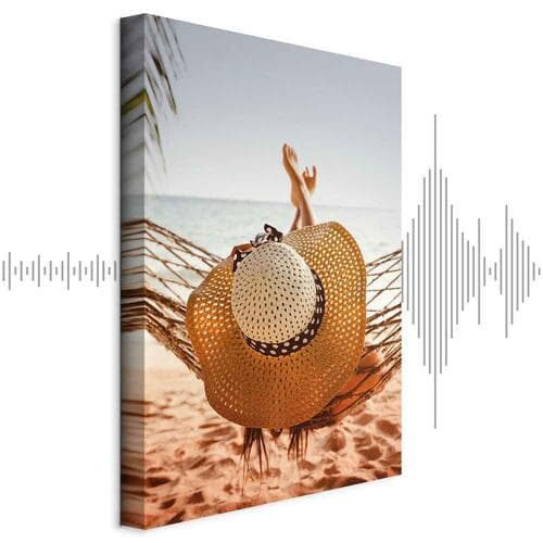 Leinwandbild Hamak na plaży 20×30 cm, Standardleinwand
