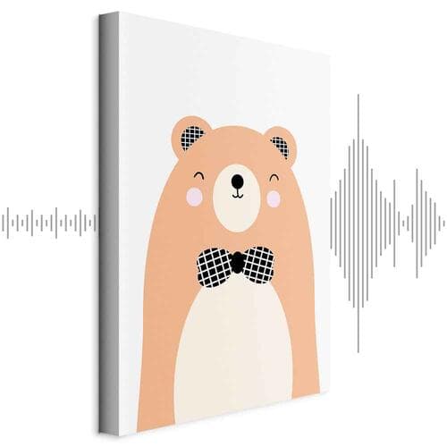 Leinwandbild Miś w muszce 20×30 cm, Standardleinwand