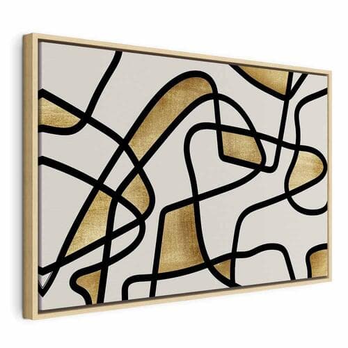 Leinwandbild Złota spirala szeroki 90×60 cm, Standardleinwand