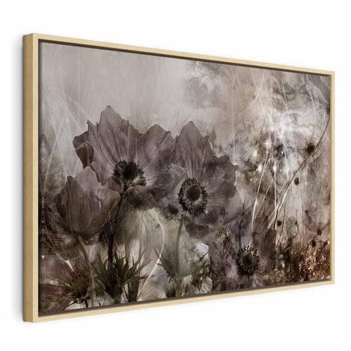 Canvas print Anemony w sepii szeroki 60×40 cm, standard canvas