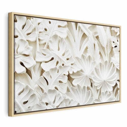 Leinwandbild Ceramiczne liście szeroki 90×60 cm, Standardleinwand