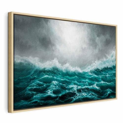 Картина на холсте Niespokojny ocean szeroki 90×60 см, стандартный холст