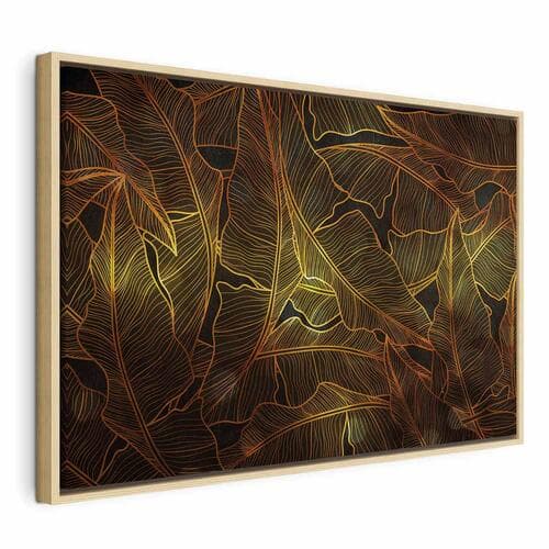 Картина на холсте Taniec złotych liści szeroki 90×60 см, стандартный холст