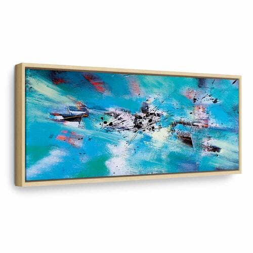 Canvas print Zabawa na śniegu wąski 90×30 cm, standard canvas