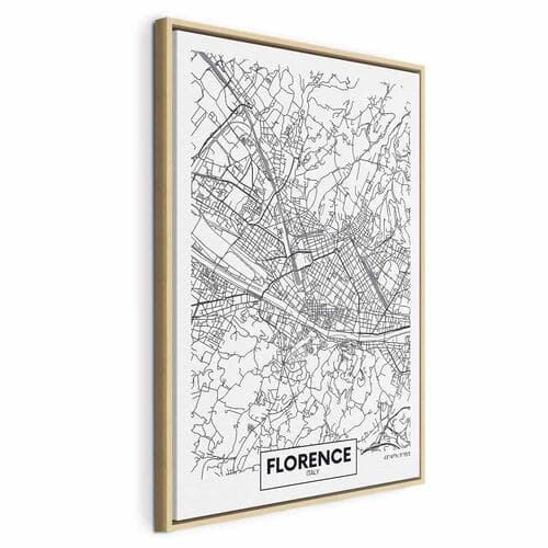 Картина на полотні Mapa Florencji 40×60 см, стандартне полотно