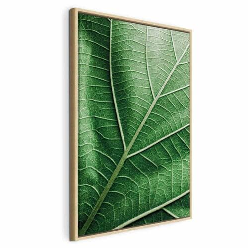Leinwandbild Malachitowy liść 40×60 cm, Standardleinwand