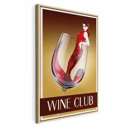 Obraz na płótnie Wine Club 40×60 cm, płótno standard