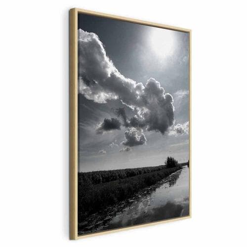 Картина на холсте Słońce nad chmurami - odbicie nieba w wodzie na polu 40×60 см, стандартный холст