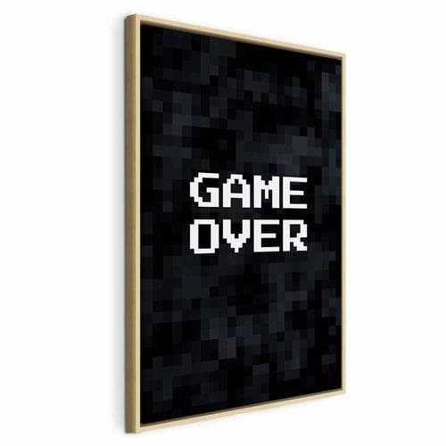 Obraz na płótnie Game Over w pikselach 40×60 cm, płótno standard
