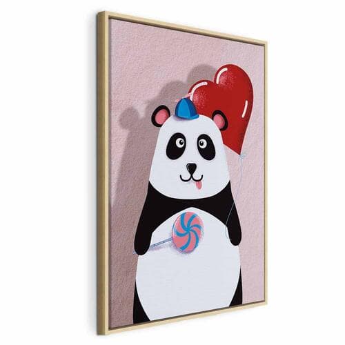Obraz na płótnie Panda z balonikiem 40×60 cm, płótno standard