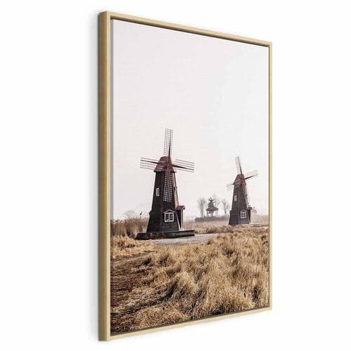 Leinwandbild Drewniany wiatrak 40×60 cm, Standardleinwand