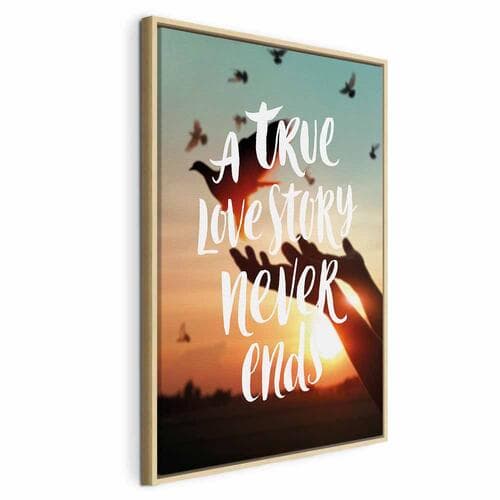 Obraz na płótnie A True Love Story Never Ends 60×90 cm, płótno standard